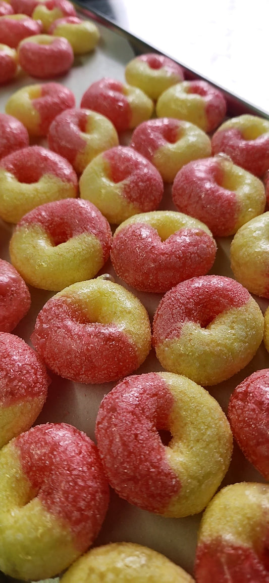 Strawberry Banana Mammoth Donuts